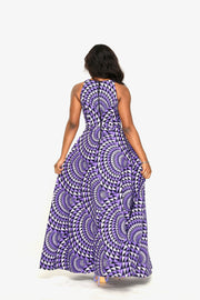 Chic and versatile, our Sleeveless Purple and White Maxi Dress is a fashion essential. Crafted for comfort and style, this dress features a flattering silhouette and a stunning color combination 