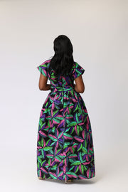 Talabi African Print Halter Neck Dress