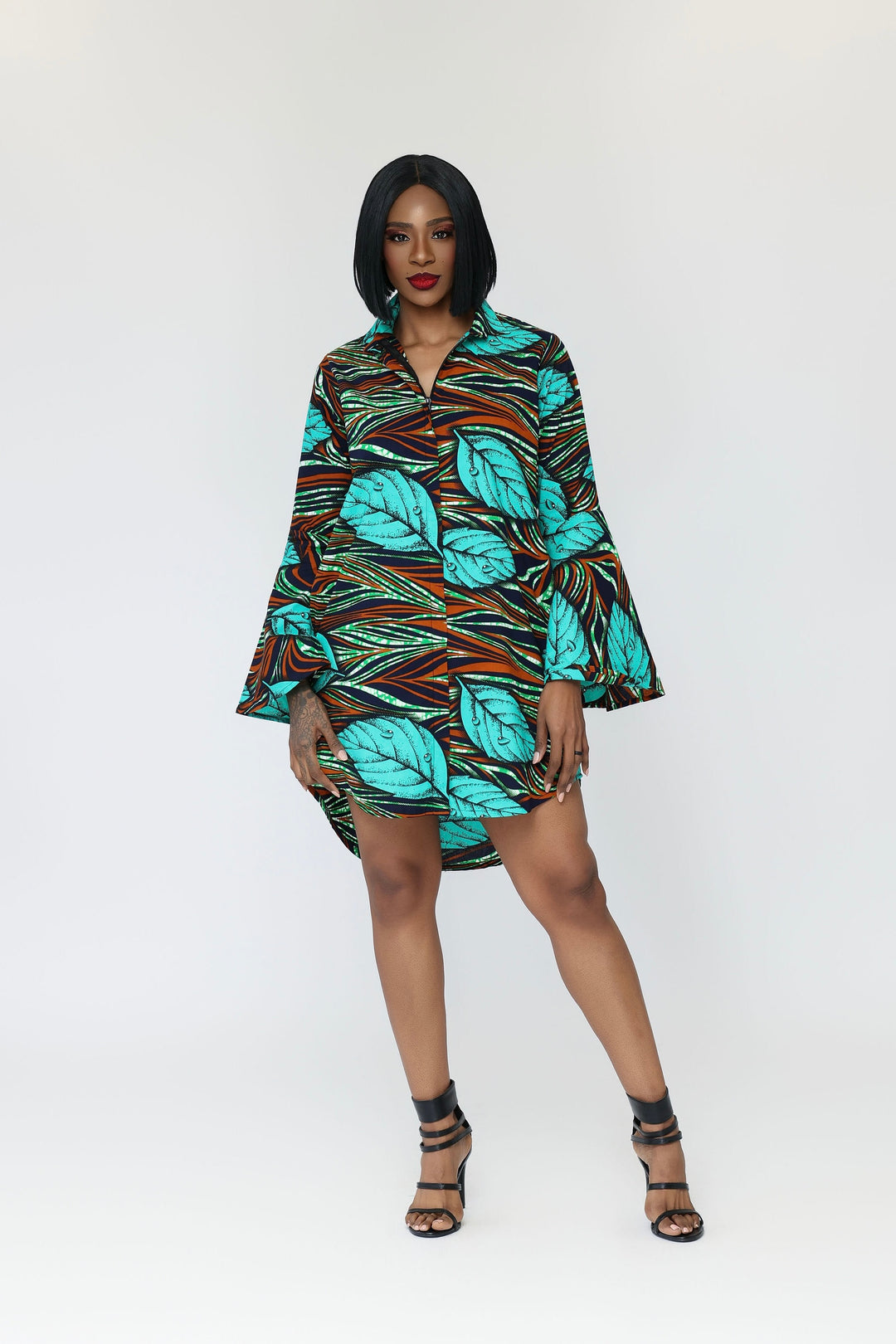 Ada African Print Shirt Dress Ada African Print Shirt Dress