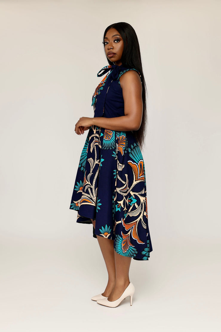 Adesua African Print Dress