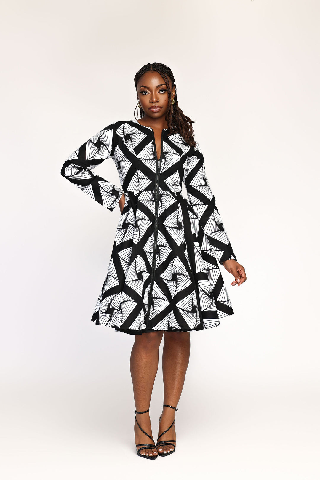 Fiyin Women's African Print Jacket Dress Fiyin Women's African Print Jacket Dress