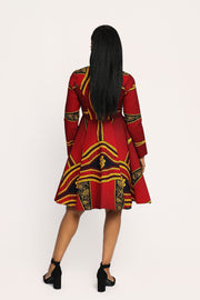 Aliyah African Print Jacket Dress