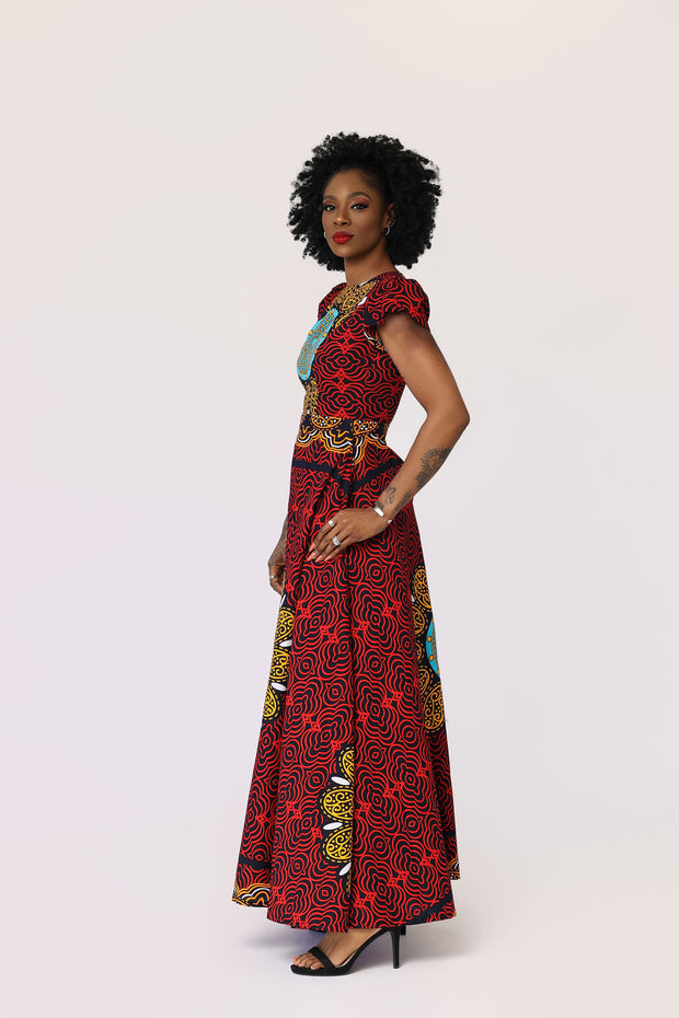 Feyi African Print Maxi Dress
