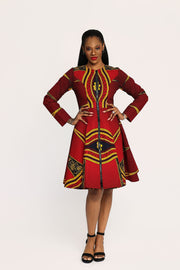 Aliyah African Print Jacket Dress