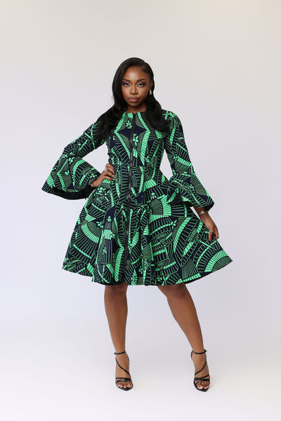 Kore African Print Jacket Dress