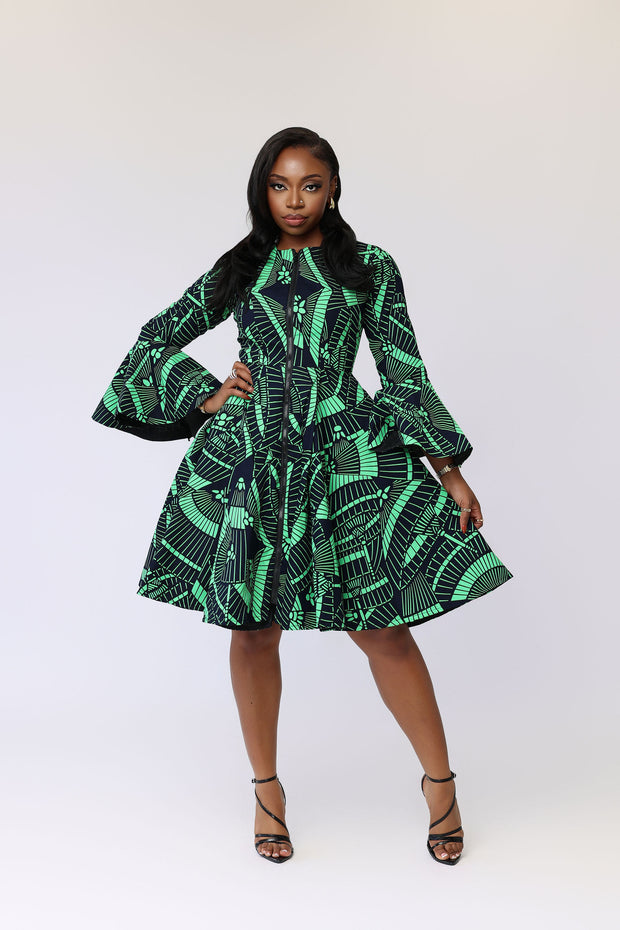 Kore African Print Jacket Dress