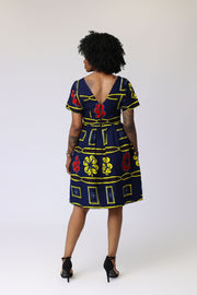 Toni  African Print Dress