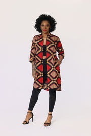 Ipade African Print Shirt Dress