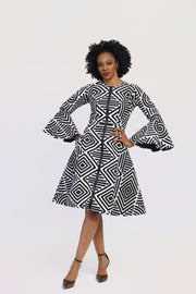 Adaba African Print Jacket Dress