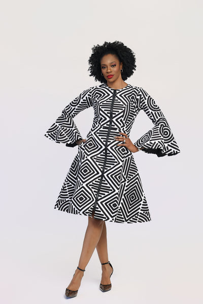 Adaba African Print Jacket Dress