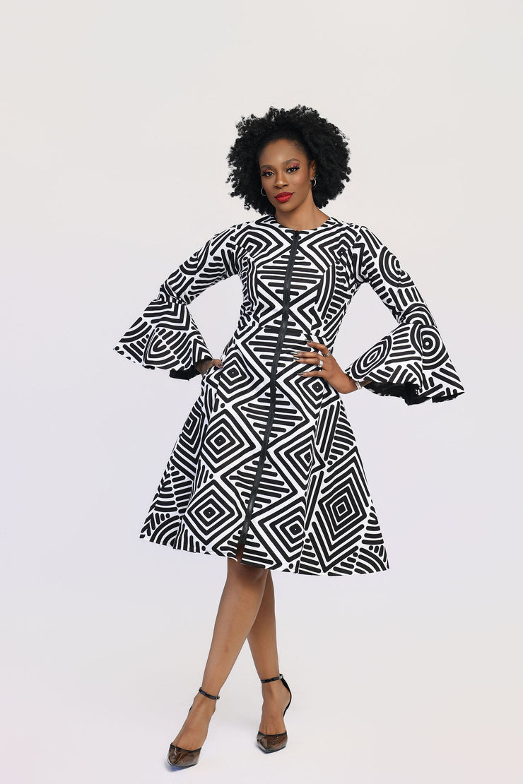 Adaba African Print Jacket Dress