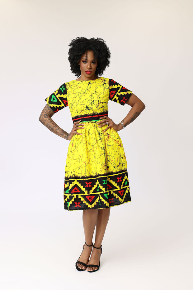 Faiza African Print Dress