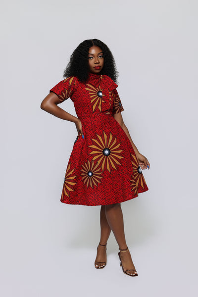 Sanya African Print Dress