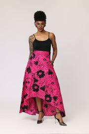 Fela high-low African Print Skirt