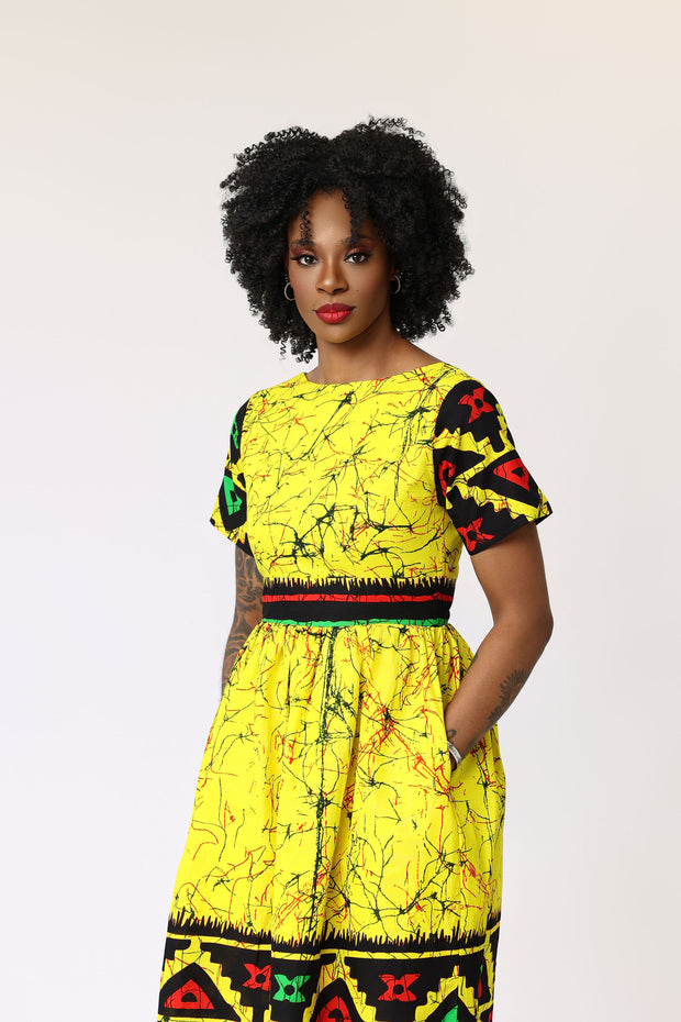 Faiza African Print Dress