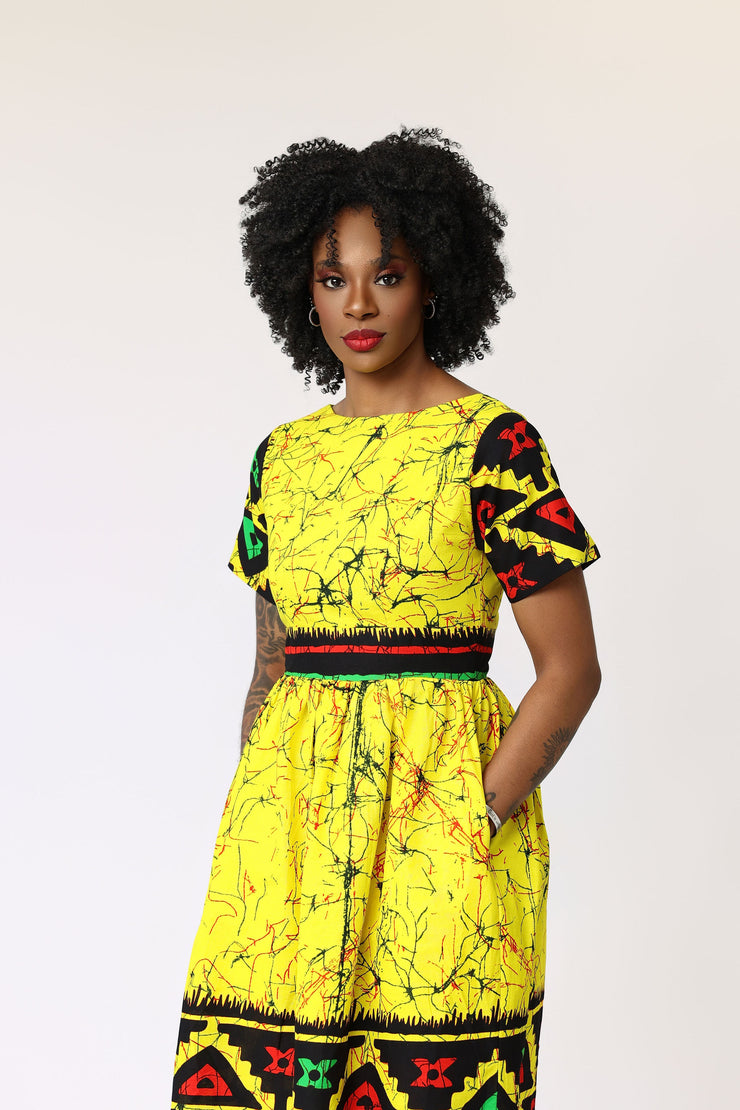 Faiza African Print Dress