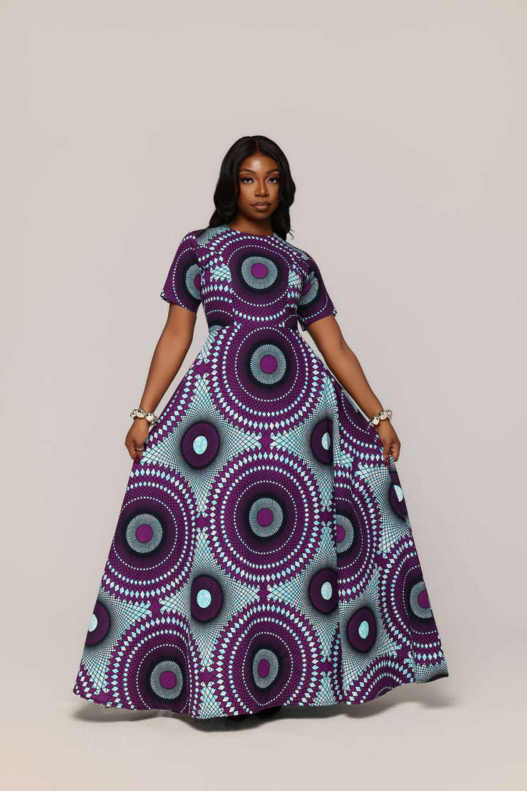 Aina African Print Maxi Dress