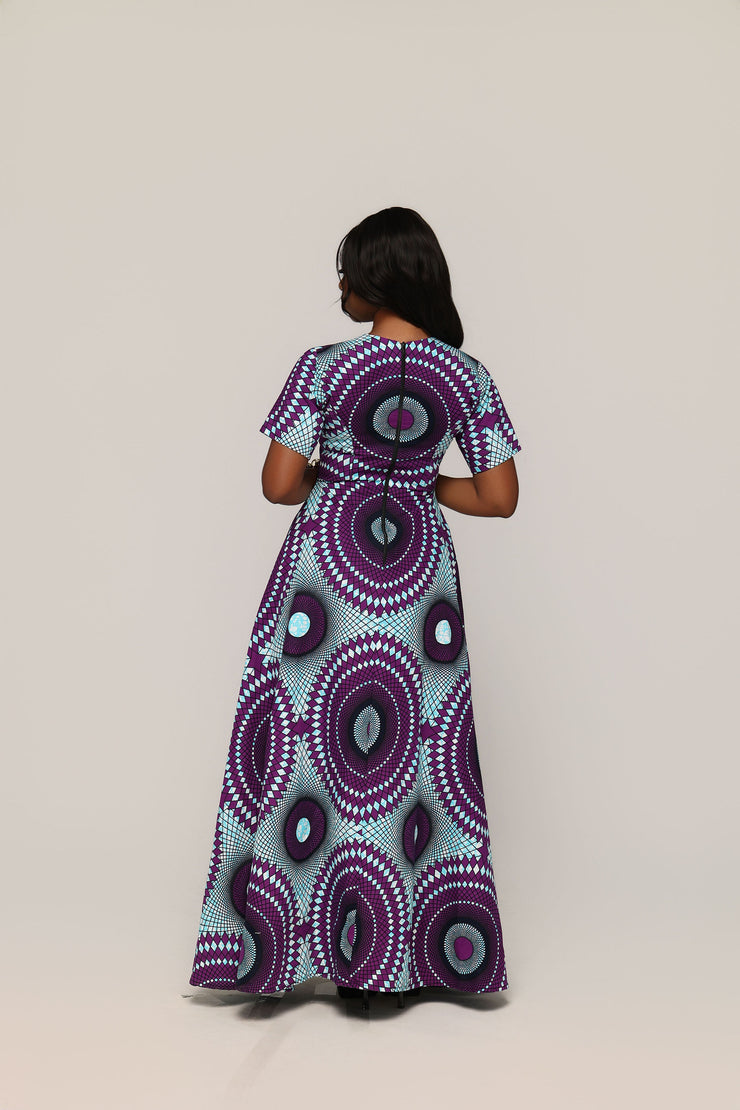 Aina African Print Maxi Dress S