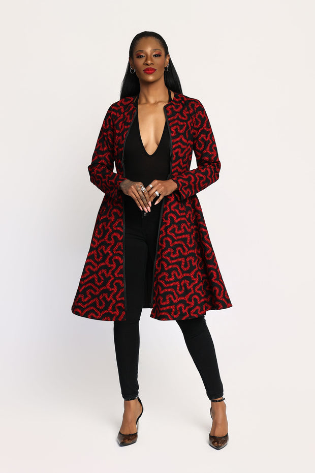 Koyin Women's African Print Jacket Dress