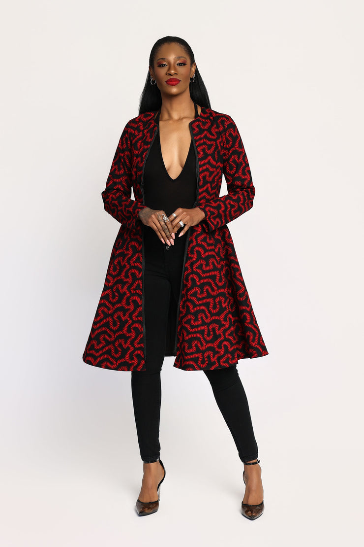 Koyin Women's African Print Jacket Dress