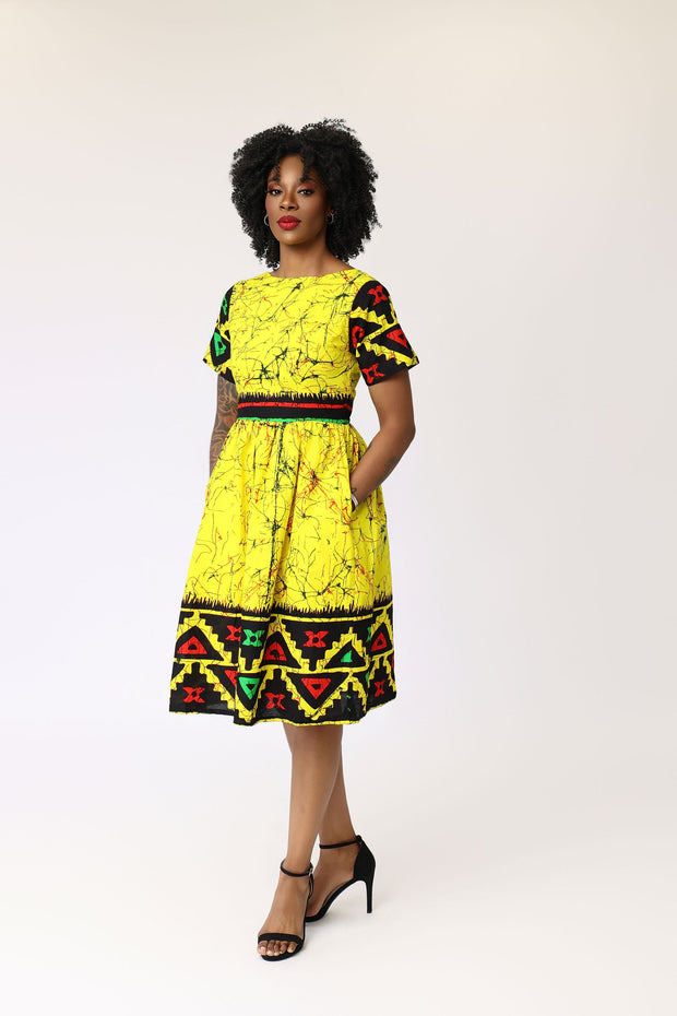 Faiza African Print Dress