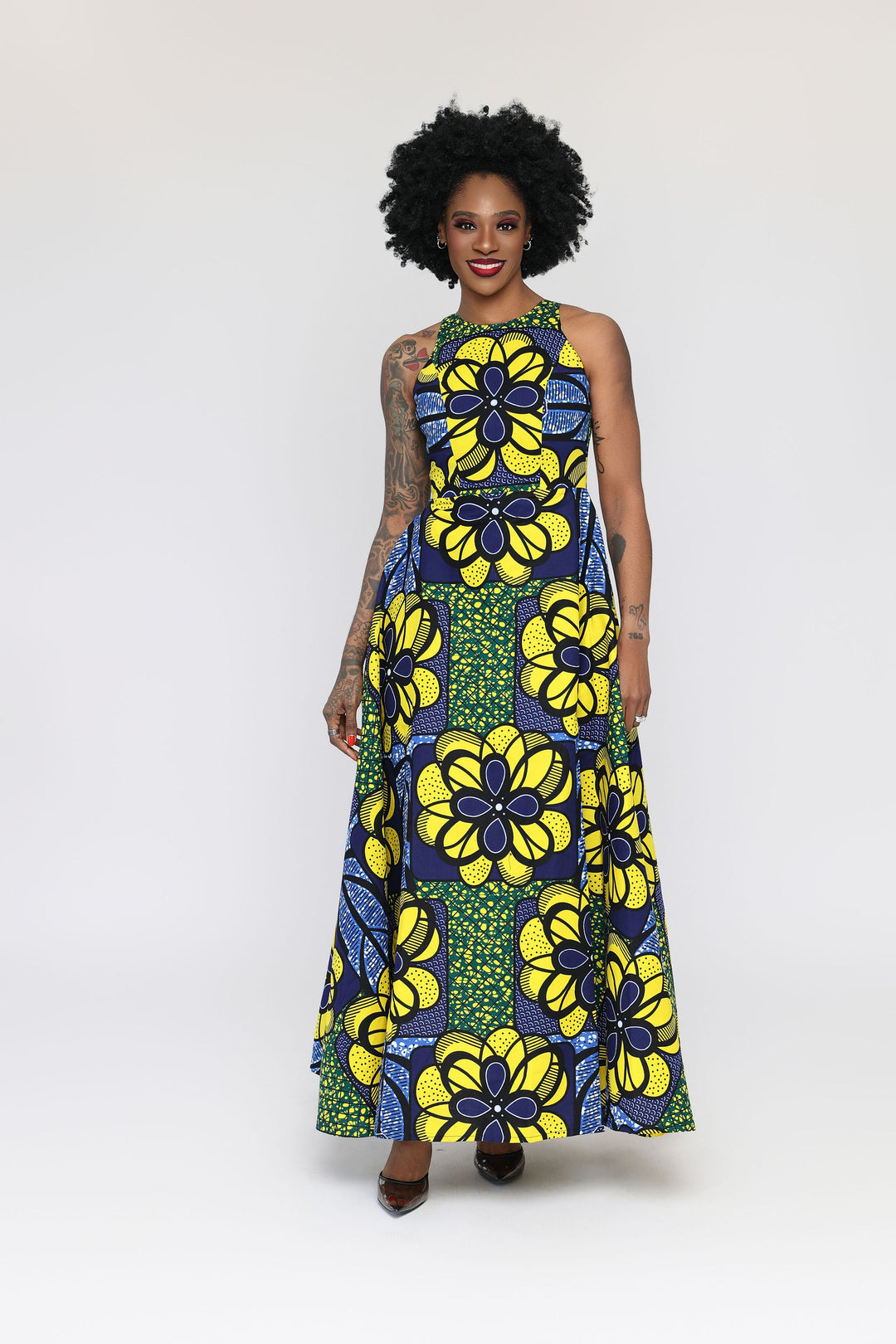 Gani African Print Maxi Dress Gani African Print Maxi Dress