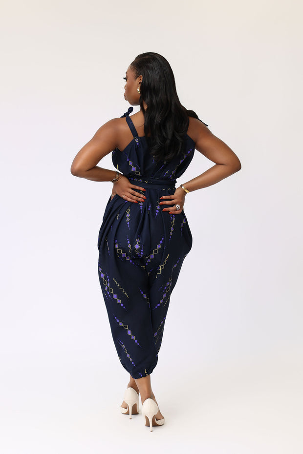Ifedayo African Print Harem Jumpsuit