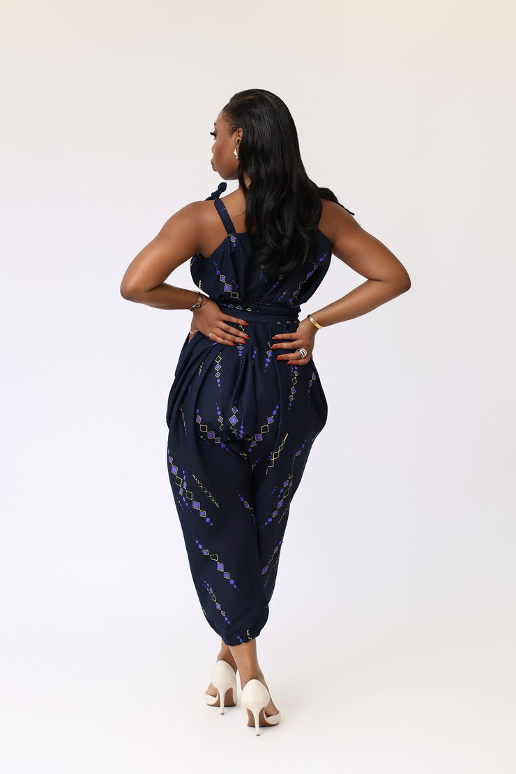 Ifedayo African Print Harem Jumpsuit