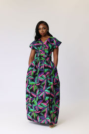 Talabi African Print Halter Neck Dress