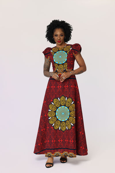 Feyi African Print Maxi Dress