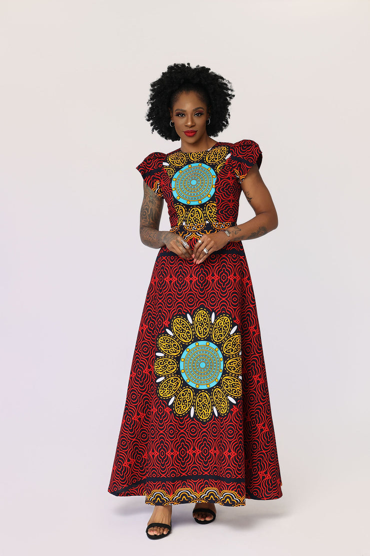 Feyi African Print Maxi Dress