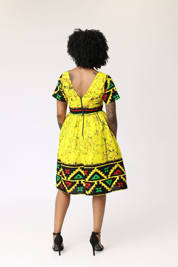 Faiza African Print Dress