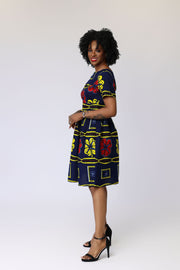 Toni  African Print Dress