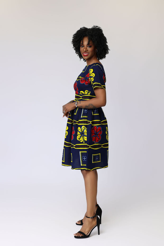 Toni  African Print Dress