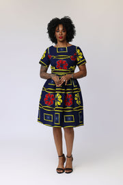 Toni  African Print Dress