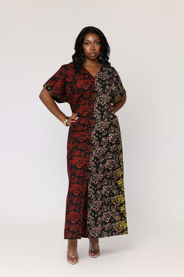 Koko African Print Kaftan dress