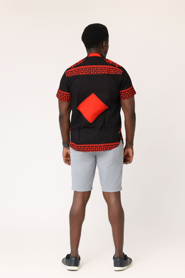 Ademide Men's African Print Shirt