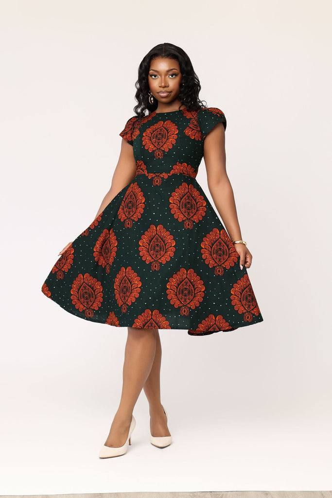 african cocktail dress Ifrah Print Men's Stretch Supima Cotton Satin Pattern Style SKU: F-DRS-OCTN-T-SS Color:Graphite
