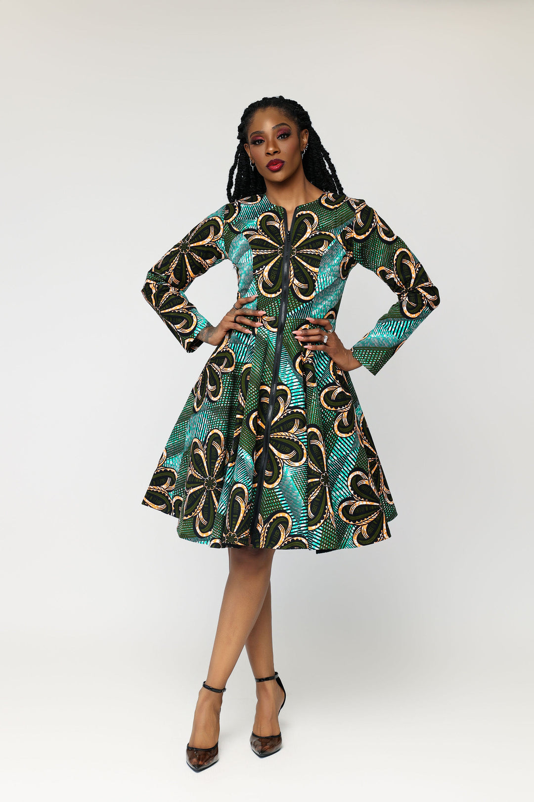 Kijani African Print Jacket Dress Ray Darten Kijani African Print Jacket Dress Ray Darten