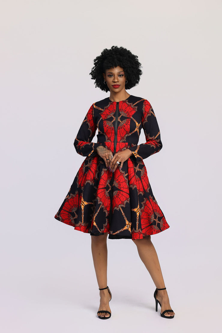 Aanu Women's African Print Jacket Dress