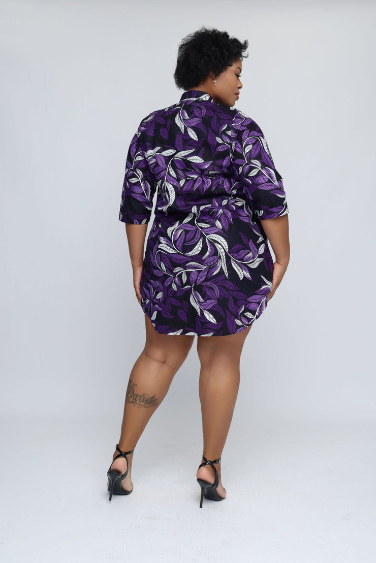 Bola African Print Shirt Dress - Ray Darten