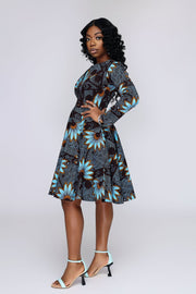 Abena Women’s African Print Jacket Dress - Ray Darten