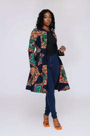 Nzuri Women’s African Print Jacket Dress - Ray Darten