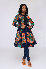 Nzuri Women’s African Print Jacket Dress - Ray Darten