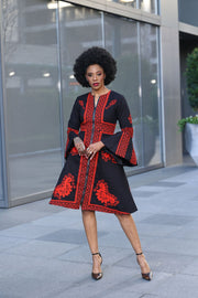 Ademide African Print Jacket Dress - Ray Darten