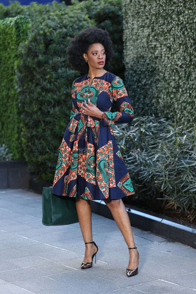 Nzuri Womens African Print Jacket Dress Nzuri Womens African Print Jacket Dress