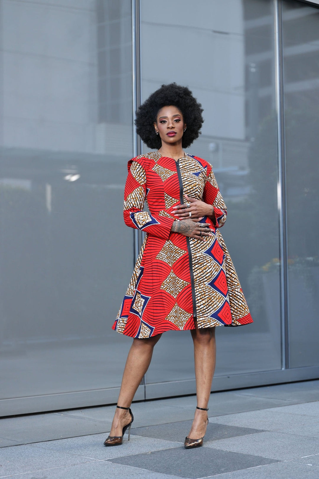 Ashafa African Print Jacket Dress – Ray Darten
