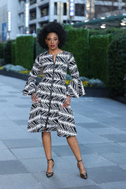 Ponmile African Print Jacket Dress - Ray Darten