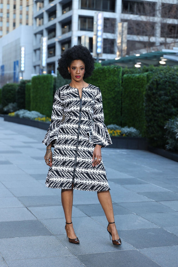 Ponmile African Print Jacket Dress - Ray Darten