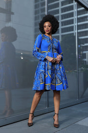 Okiki African Print Jacket Dress - Ray Darten